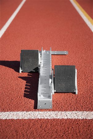 racing track nobody - Starting Block on Track Stock Photo - Rights-Managed, Code: 700-01837302