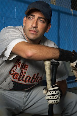 Portrait du joueur de Baseball Photographie de stock - Rights-Managed, Code: 700-01838368