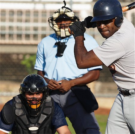 playing a baseball game - Batter at Plate Stock Photo - Rights-Managed, Code: 700-01838373