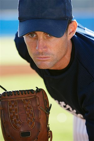 pelota de béisbol - Portrait of Baseball Pitcher Foto de stock - Con derechos protegidos, Código: 700-01838384