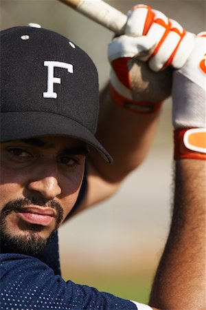 Baseball Player with Bat Stock Photo - Rights-Managed, Code: 700-01838392