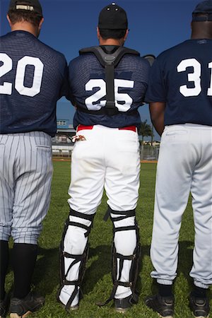 standing catcher - Backs of Baseball Players Stock Photo - Rights-Managed, Code: 700-01838412