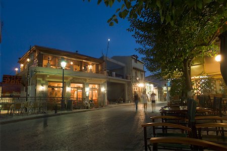 retail facade architecture - Arachova at Night, Boeotia Prefecture, Greece Stock Photo - Rights-Managed, Code: 700-01838679