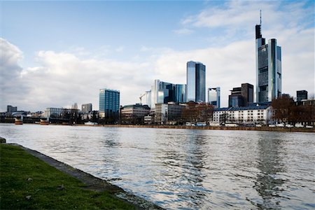 frankfurt germany city - River and City, Frankfurt, Hessen, Germany Stock Photo - Rights-Managed, Code: 700-01879221