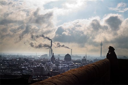 Vue de la ville de château de Nuremberg, Nuremberg, Bavière, Allemagne Photographie de stock - Rights-Managed, Code: 700-01879247