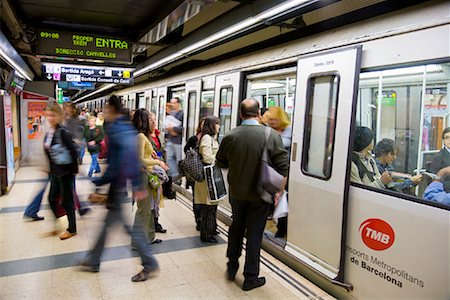 public transport spain - Subway in Barcelona, Spain Stock Photo - Rights-Managed, Code: 700-01879675