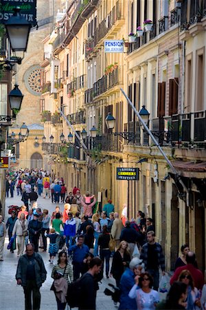 people walking on streets in spain - San Sebastian, Basque Country, Spain Stock Photo - Rights-Managed, Code: 700-01879694