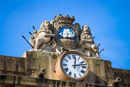 Clock, San Sebastian, Basque Country, Spain Stock Photo - Rights-Managed, Code: 700-01879692