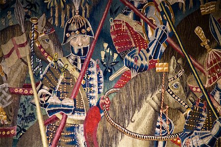 Tapestry, Alcazar of Segovia, Segovia, Segovia Province, Castilla y Leon, Spain Stock Photo - Rights-Managed, Code: 700-01879767