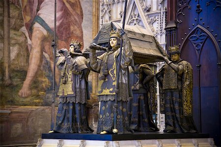 Tomb of Christopher Columbus, Cathedral de Santa Maria de la Sede, Seville, Spain Stock Photo - Rights-Managed, Code: 700-01879859