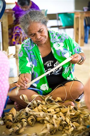 pacífico del sur - Basket Weaving, Niue Island, South Pacific Foto de stock - Con derechos protegidos, Código: 700-01880025