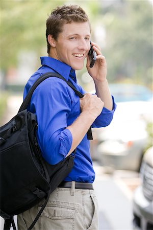 pedestrian side - Man Talking on Cell Phone Stock Photo - Rights-Managed, Code: 700-01880136