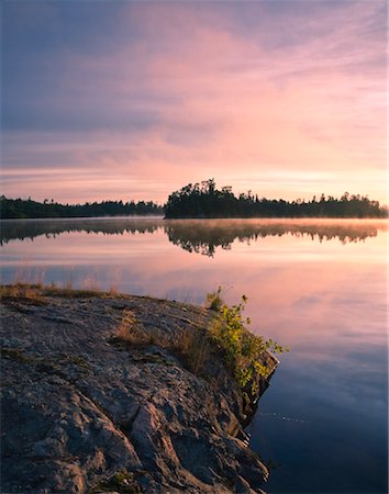 Sunset over Lake, Lake Temagami, Ontario, Canada Stock Photo - Rights-Managed, Code: 700-01880441