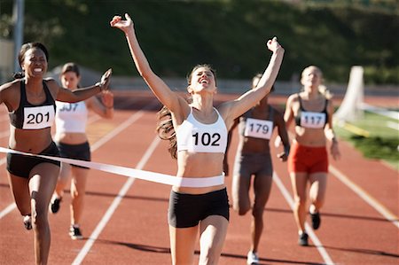 runner finish line - Track and Field Race Stock Photo - Rights-Managed, Code: 700-01954737