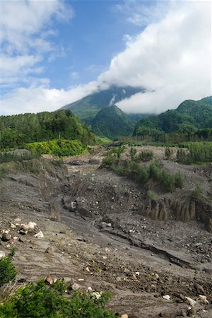 erupting volcano - Mount Merapi, on the Border of Central Java and Yogyakarta, Java, Indonesia Stock Photo - Rights-Managed, Code: 700-01954901