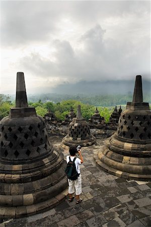 Temple de Borobudur, Magelang, plaine de Kedu, Central Java, Java, Indonésie Photographie de stock - Rights-Managed, Code: 700-01954910