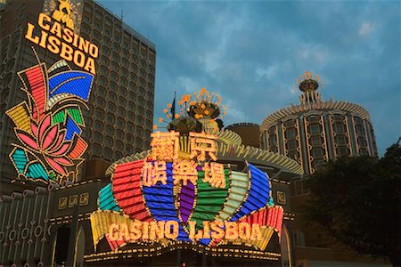 facade of casino - Le Lisboa, Macau, Chine Photographie de stock - Rights-Managed, Code: 700-01954957
