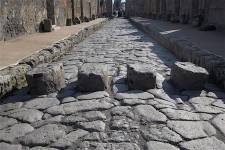 pompeii - Stepping Stones on Roadway, Pompeii, Italy Stock Photo - Rights-Managed, Code: 700-01955698