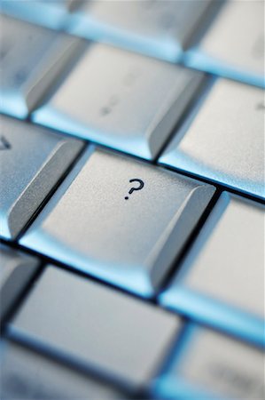 Close-up of Question Mark Button on Computer Keyboard Stock Photo - Rights-Managed, Code: 700-01955767