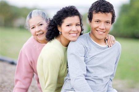 senior woman and son affection - Portrait of Family Stock Photo - Rights-Managed, Code: 700-01953864