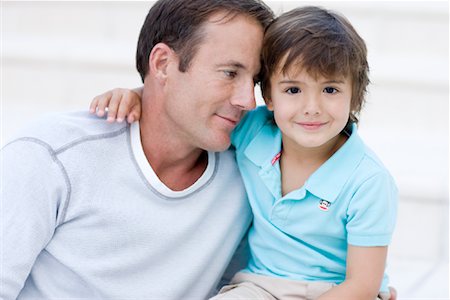 profile pictures young boys - Portrait of Father and Son Stock Photo - Rights-Managed, Code: 700-01953877