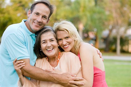 senior parent and son and adults only - Portrait of Family Stock Photo - Rights-Managed, Code: 700-01953884
