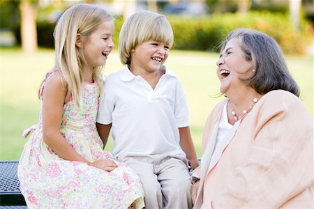 Portrait of Grandmother With Grandchildren Stock Photo - Rights-Managed, Code: 700-01953893