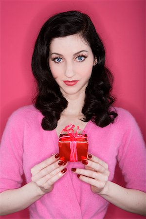 small box - Portrait of Woman Holding Gift Box Stock Photo - Rights-Managed, Code: 700-02009978