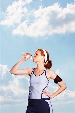 redhead female jogger - Portrait of Jogger Stock Photo - Rights-Managed, Code: 700-02009972