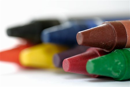 Close-up of Crayons Foto de stock - Con derechos protegidos, Código: 700-02010347