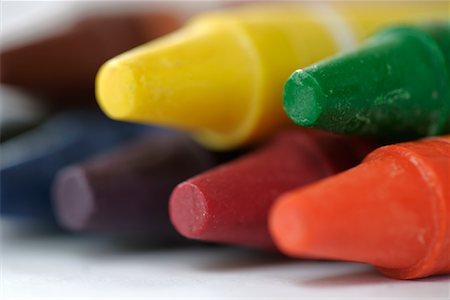 pastel (bâtonnet) - Gros plan de crayons de couleur Photographie de stock - Rights-Managed, Code: 700-02010348