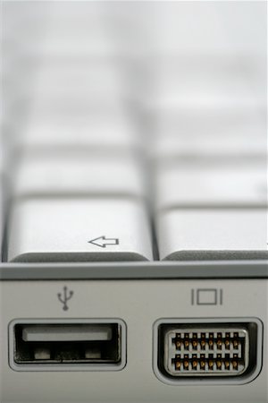 Close-up of Computer Ports Stock Photo - Rights-Managed, Code: 700-02010342