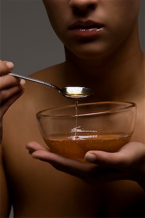 Woman with Bowl of Honey Stock Photo - Rights-Managed, Code: 700-02010507