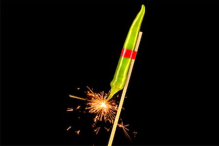 firecrackers festival - Green Pepper as Firecracker Stock Photo - Rights-Managed, Code: 700-02038136