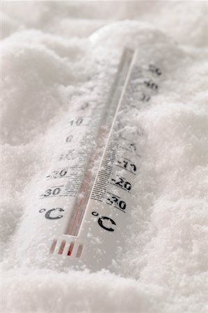 Close-Up of Thermometre in Snow Stock Photo - Rights-Managed, Code: 700-02038287