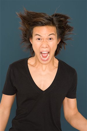 scared asian man - Portrait of Man Screaming Stock Photo - Rights-Managed, Code: 700-02033892