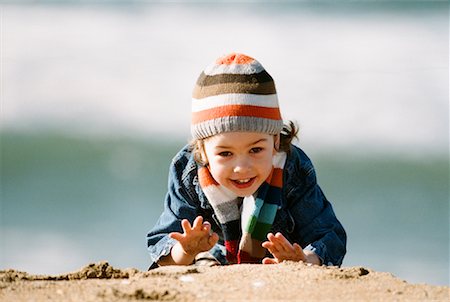 Child Playing on the Beach, Huntington Beach, Orange County, California, USA Stock Photo - Rights-Managed, Code: 700-02046165