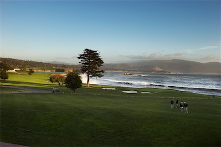 Parcours de golf, une plage de galets Californie du Nord, USA Photographie de stock - Rights-Managed, Code: 700-02046462