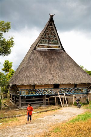 Traditionnel Building, Lingga, North Sumatra, Indonésie Photographie de stock - Rights-Managed, Code: 700-02046506