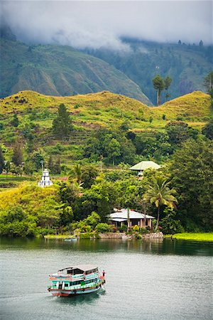 simsearch:6119-08739838,k - Ferry on Lake, Lake Toba, Sumatra, Indonesia Stock Photo - Rights-Managed, Code: 700-02046514