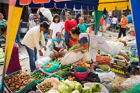 Fruit and Vegetable Stand at Market, Porsea, Sumatra, Indonesia Stock Photo - Rights-Managed, Code: 700-02046565