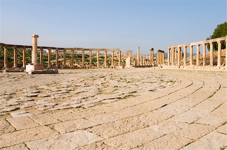 The Oval Plaza, Jerash, Jordan Fotografie stock - Rights-Managed, Codice: 700-02046754