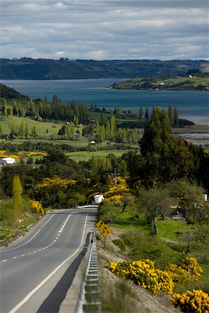 Route dans la région de Los Lagos, l'île de Chiloé, Chili Photographie de stock - Rights-Managed, Code: 700-02046898