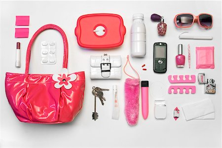 still life phone - Still Life of Purse and It's Contents Stock Photo - Rights-Managed, Code: 700-02055610