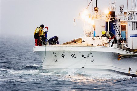 Fishermen Working in Nemuro Channel, Hokkaido, Japan Stock Photo - Rights-Managed, Code: 700-02056617