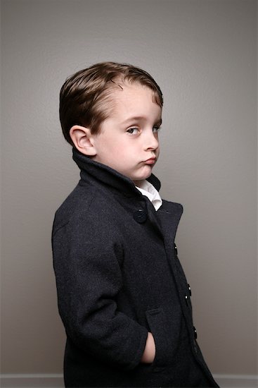 Portrait of Boy in Jacket Stock Photo - Premium Rights-Managed, Artist: Mark Peter Drolet, Image code: 700-02056633