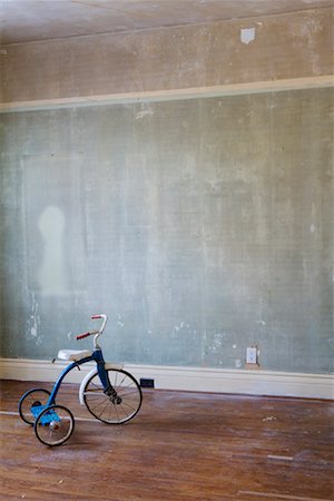 empty not people property released - Children's Bicycle in Abandoned House Stock Photo - Rights-Managed, Code: 700-02056687