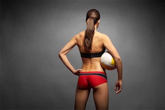 Back View of Female, Volleyball Player Stock Photo - Premium Rights-Managed, Artist: Blue Images Online, Image code: 700-02056832