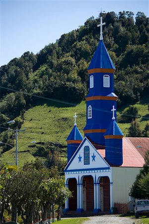 Chapelle sur l'île de Chiloé, Chili Photographie de stock - Rights-Managed, Code: 700-02053450