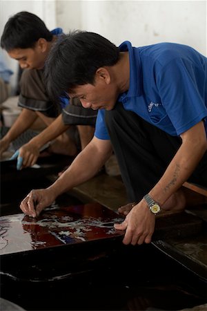 special needs - Men at the Artist Center for the Disabled, Vietnam Stock Photo - Rights-Managed, Code: 700-02063609